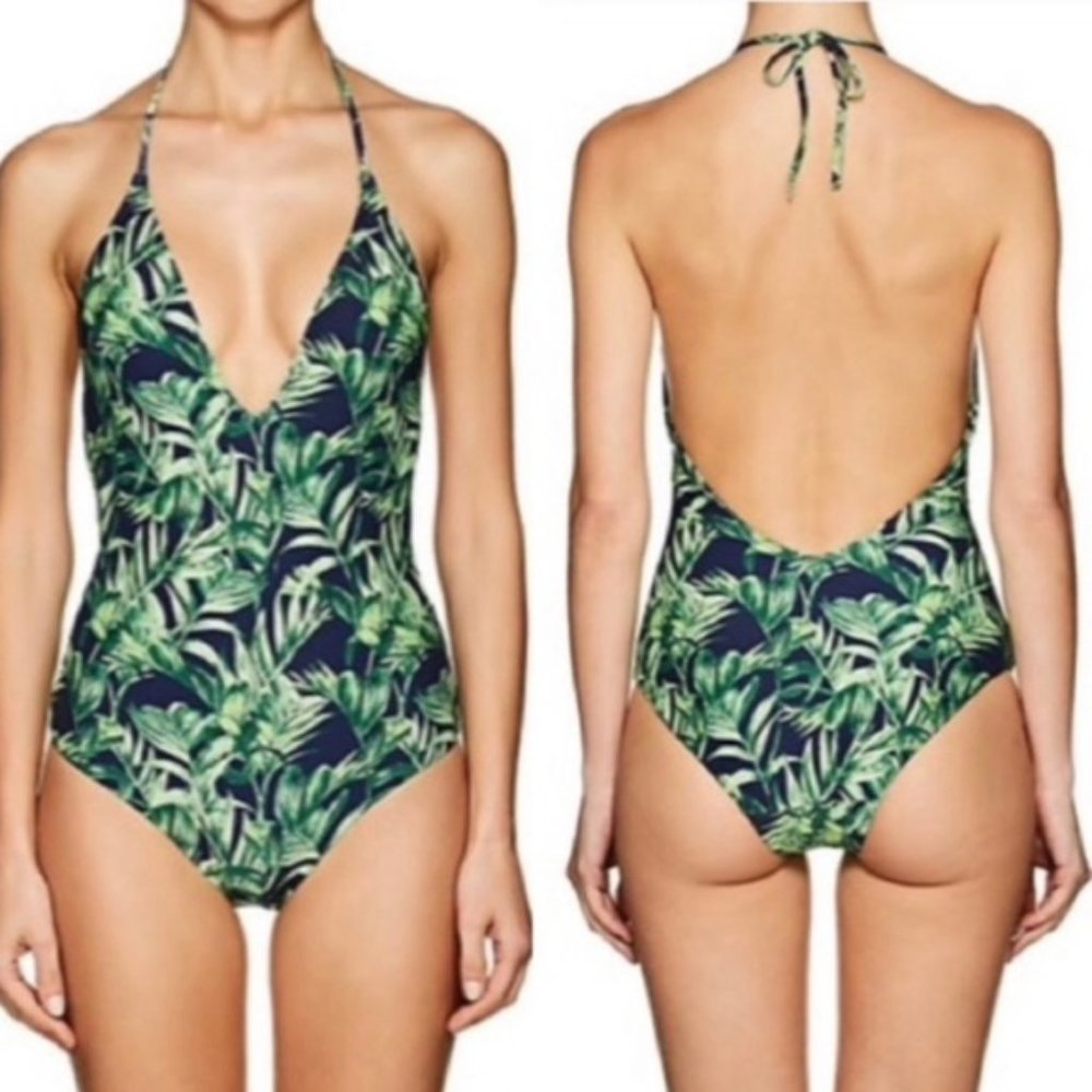 Onia Nina Palm Leaf One Piece Swimsuit